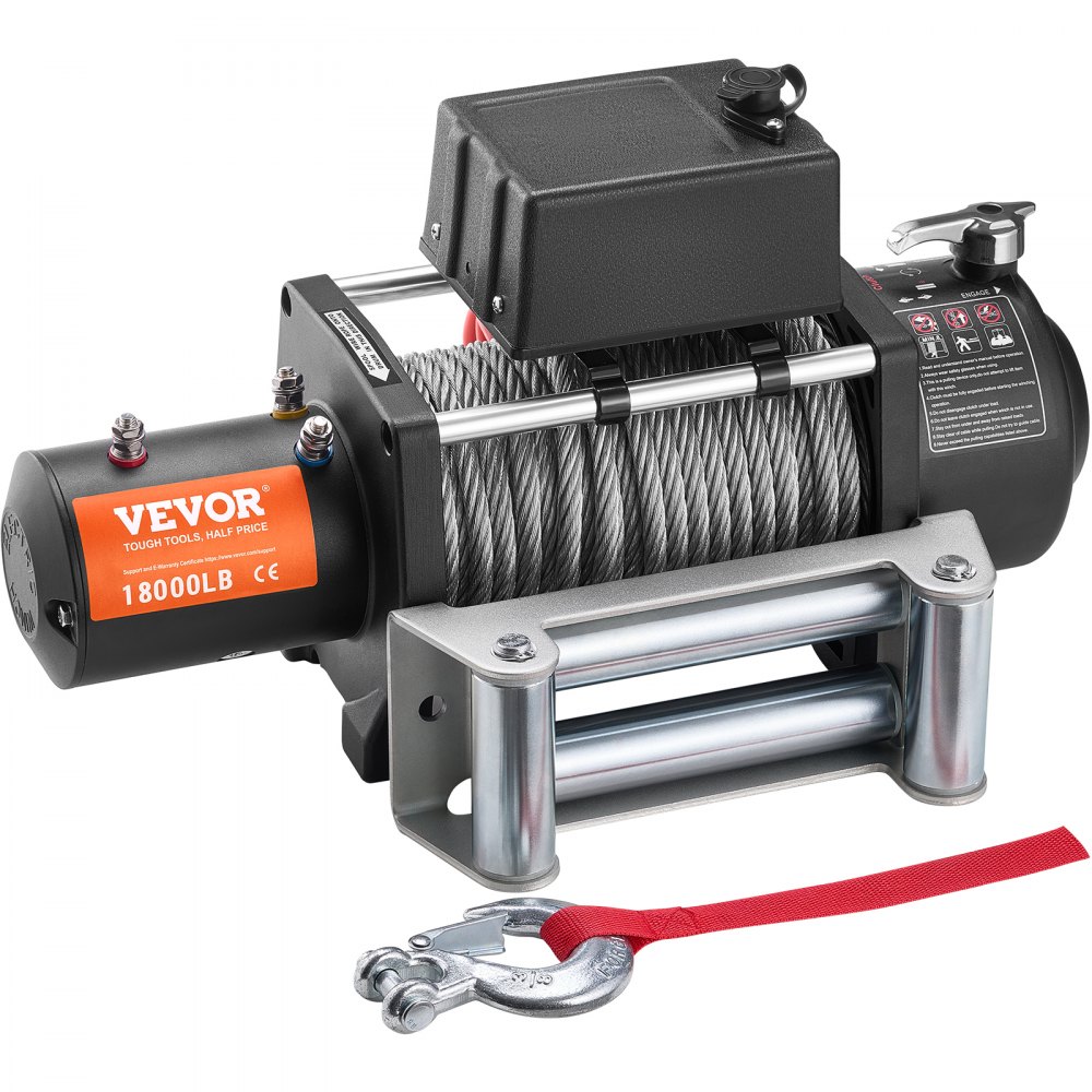 Elektrische Winde, 18.000 lb 12 V DC LKW-Winde mit Φ7/16 Zoll x 85 Fuß Stahlseilrollenführung, kabelloser und kabelgebundener Fernbedienung, IP55 wasserdicht zum Abschleppen von SUVs, Jeeps, LKWs, Anhängern und Booten Elektrische Winde, 18.000 lb 12 V DC LKW-Winde mit Φ7/16 Zoll x 85 Fuß Stahlseilrollenführung, kabelloser und kabelgebundener Fernbedienung, IP55 wasserdicht zum Abschleppen von SUVs, Jeeps, LKWs, Anhängern und Booten