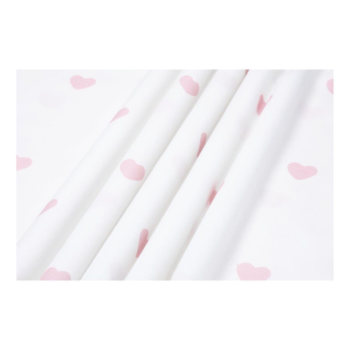 LIVARNO® beddengoed, gemaakt van fijne renforcé, 200 x 220 cm, lichtroze/harten