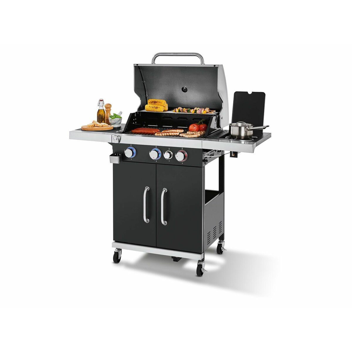 %VENTE% Grill à gaz Tepro 3 flammes avec voyant LED et bâche