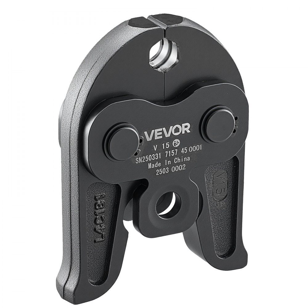 Mâchoire de sertissage V15, pince à sertir 15 mm pour tubes en acier inoxydable de type V, mâchoires de sertissage en acier, compatible avec les outils de sertissage standards, les systèmes de chauffage, de ventilation et de climatisation, les conduites d