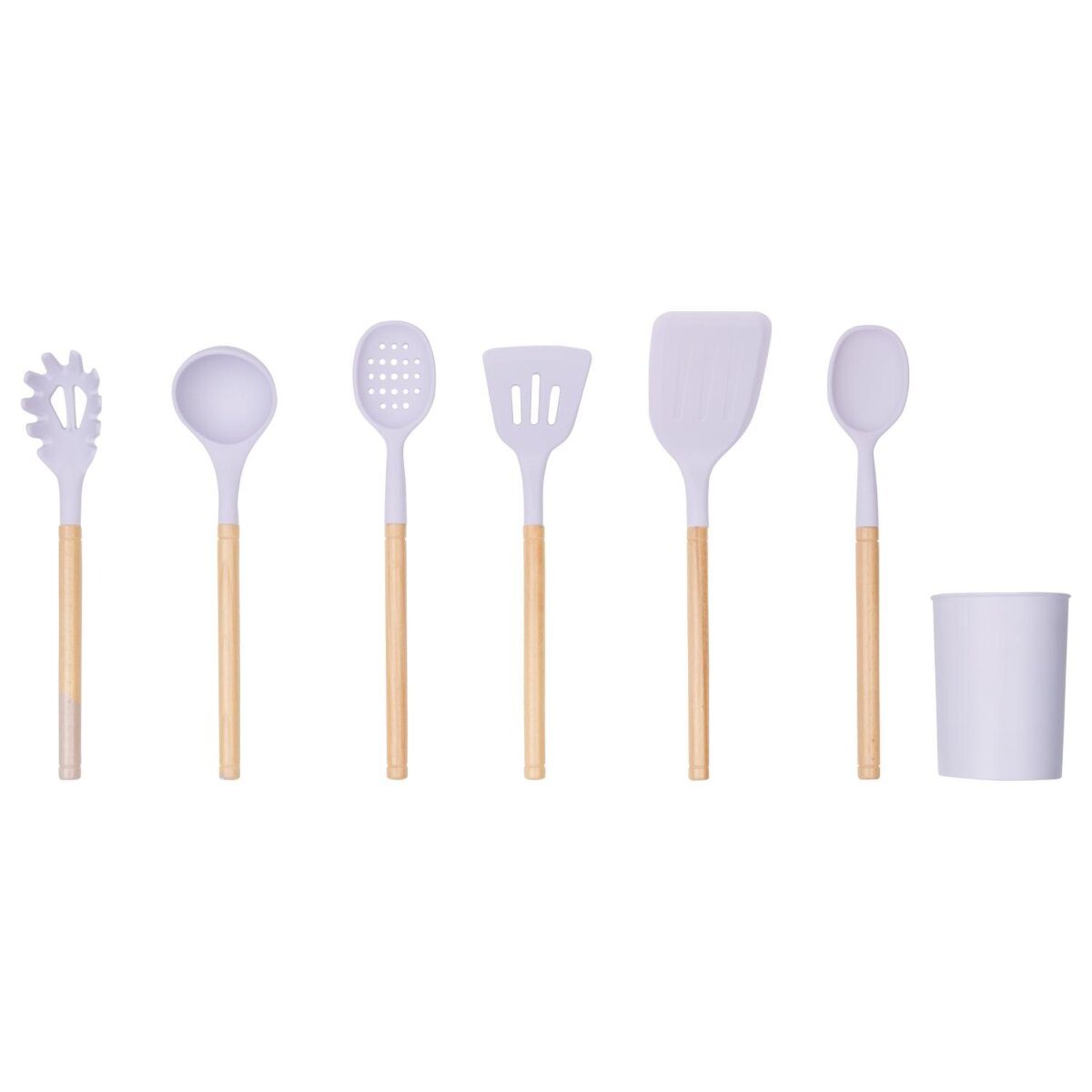 LIVARNO home kitchen utensil set, 7 pieces (purple)