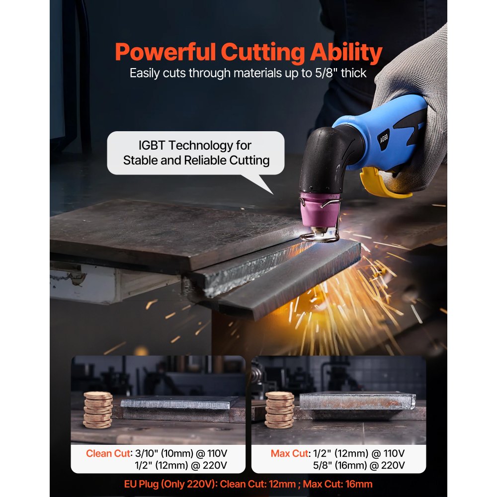 Plasmasnijder 50A Contactloze pilotboogplasmasnijder Digitaal display IGBT-omvormer met 2T/4T-functie en instelbare PA/PT-tijd voor reparaties in de thuiswerkplaats Plasmasnijder 50A Contactloze pilotboogplasmasnijder Digitaal display IGBT-omvormer met 2T/4T-functie en instelbare PA/PT-tijd voor reparaties in de thuiswerkplaats