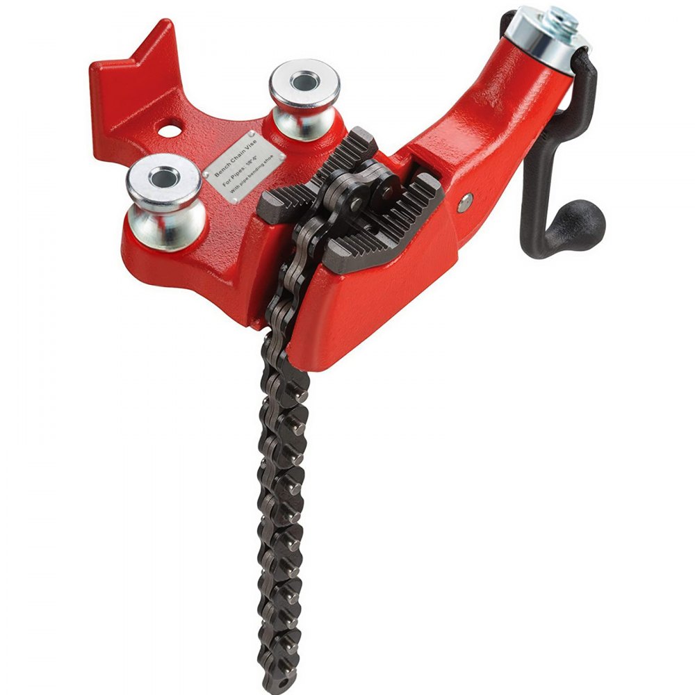 Schraubkettenschraubstock für 3,175 bis 127 mm Rohrschraubstock mit Kurbel Schraubkettenschraubstock für 3,175 bis 127 mm Rohrschraubstock mit Kurbel