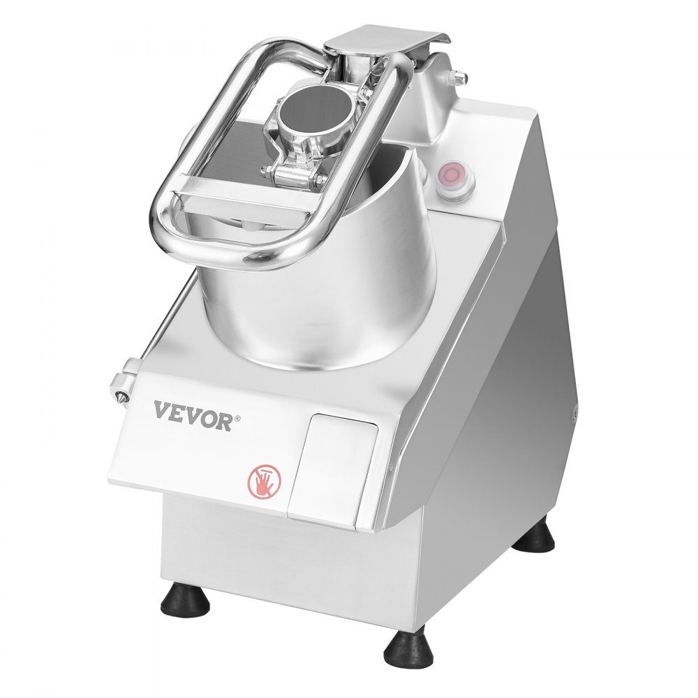 Keukenmachine groentesnijder groentehakselaar 2 vulopeningen, voedselveilige roestvrijstalen snijder met 6 afneembare messen, 3/5/7/10 mm rasp, 2/4 mm snijmachine, voor groenten, fruit