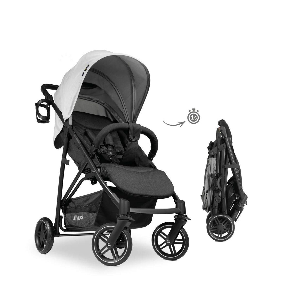 hauck Kombi-Kinderwagen »Rapid 4 Plus Trioset«, schnell faltbar, Melange/Grau Sonstiges