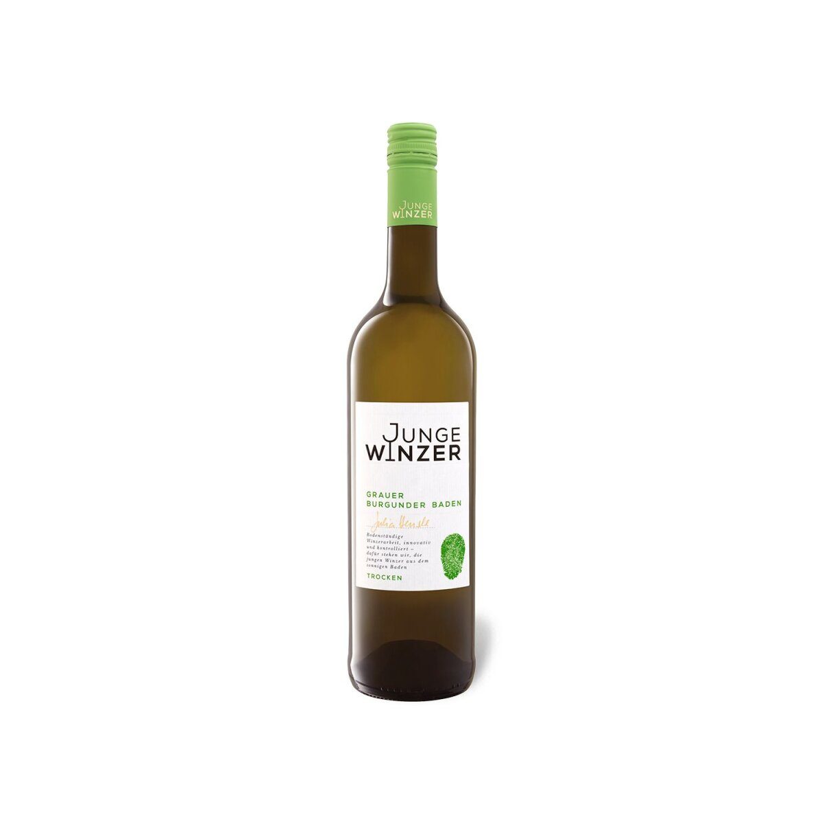 Junge Winzer Pinot Gris Baden QbA trocken, Weißwein 2020