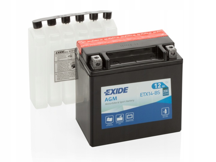 EXIDE YTX14-BS 12AH 200A 12V L+ – Part No. HT-47029