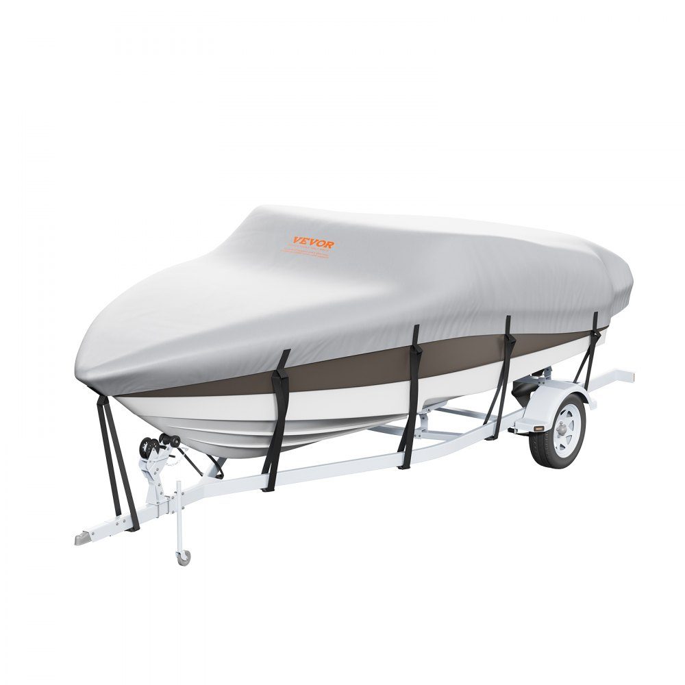 Boat tarpaulin boat tarpaulin, 518-579 cm tarpaulin inflatable boat 600D Oxford fabric boat tarpaulin cover with storage bag 435 x 300 mm, fishing boat tarpaulin grey