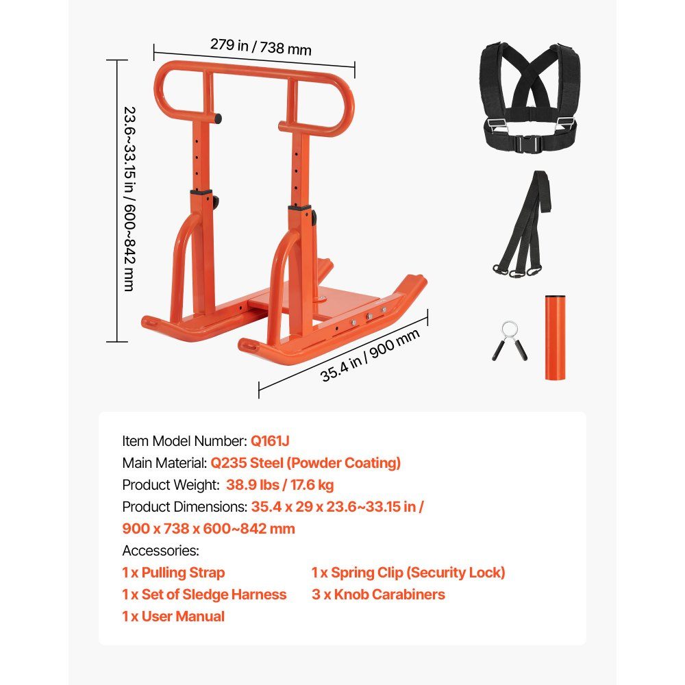 Luge de musculation luge de musculation pour améliorer la vitesse lors des exercices sportifs, appareil de fitness avec poignée, plaques de musculation compatibles mit 25/51 mm