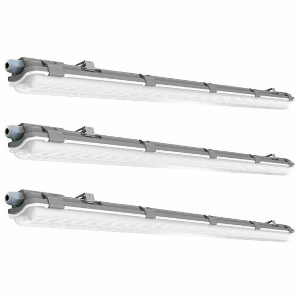 Zestaw 3 lamp przemysłowych LED, działających zamiast lamp, lamp do pomieszczeń wilgotnych