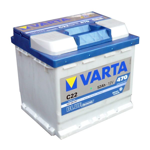 VARTA NIEBIESKI 52AH 470A (C22) – Art.-Nr. 552400047 – Art.-Nr. HT-47198