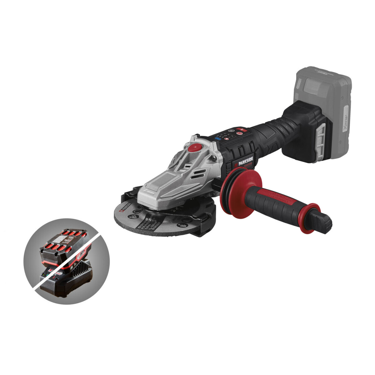 PARKSIDE PERFORMANCE® 20 V Akku-Flachkopf-Winkelschleifer »PPWSFA 20-Li A1«, ohne Akku und Ladegerät