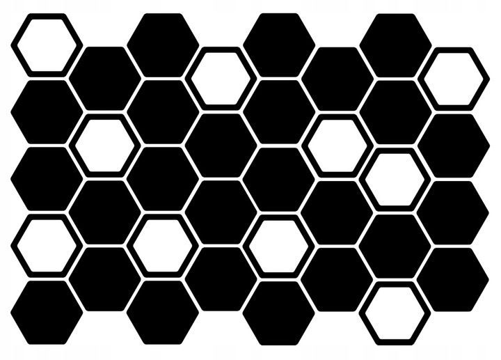 Autocollants pour voiture - hexagone motif nid d'abeille (36 pièces, 9 cm)