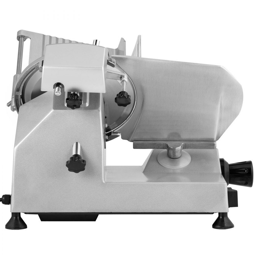 Kommerzieller Fleischschneider, 200 W, elektrischer Allesschneider, Lebensmittelschneider mit 20,3 cm langer Klinge aus Kohlenstoffstahl, 0–12 mm einstellbare Dicke für Fleisch, Käse usw