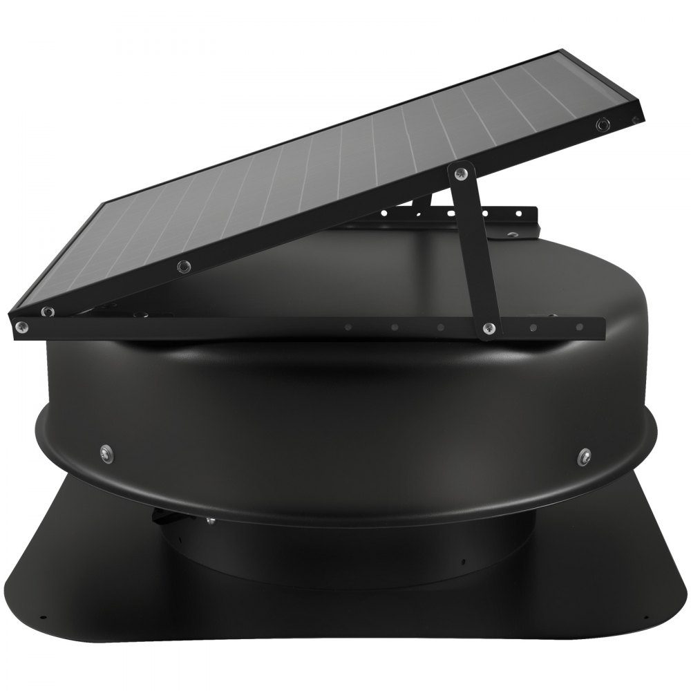 Solar Powered Fan, 50W Solar Roof Fan with Thermostat, Remote Control, 84950 L/min Airflow, Built-in Smoke Sensor with Auto Shut-off for Cooling and Dehumidification