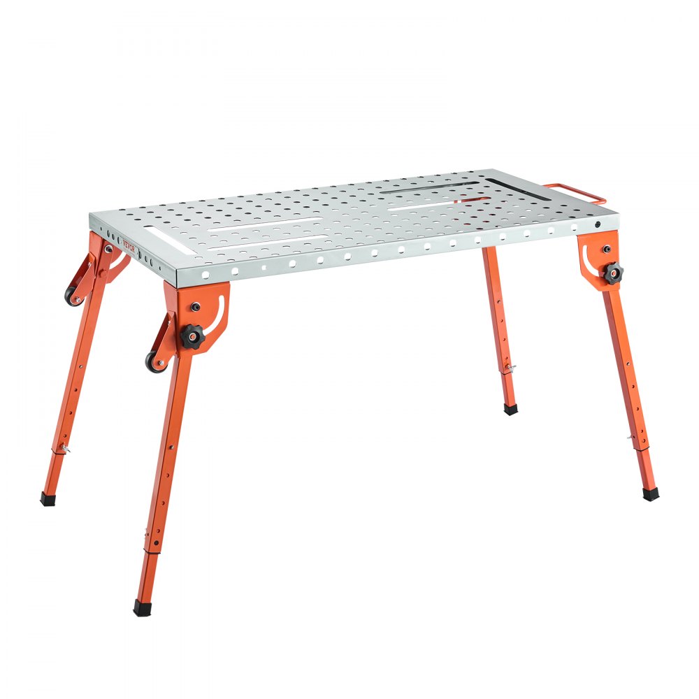 Opklapbare lastafel 533 x 1118 mm, draagvermogen 226 kg, werktafel met 4-traps hoogteverstelling, werkbank met 6 gereedschapsplaatsen en 16 mm montagegaten voor het repareren van lasconstructies Opklapbare lastafel 533 x 1118 mm, draagvermogen 226 kg, werktafel met 4-traps hoogteverstelling, werkbank met 6 gereedschapsplaatsen en 16 mm montagegaten voor het repareren van lasconstructies