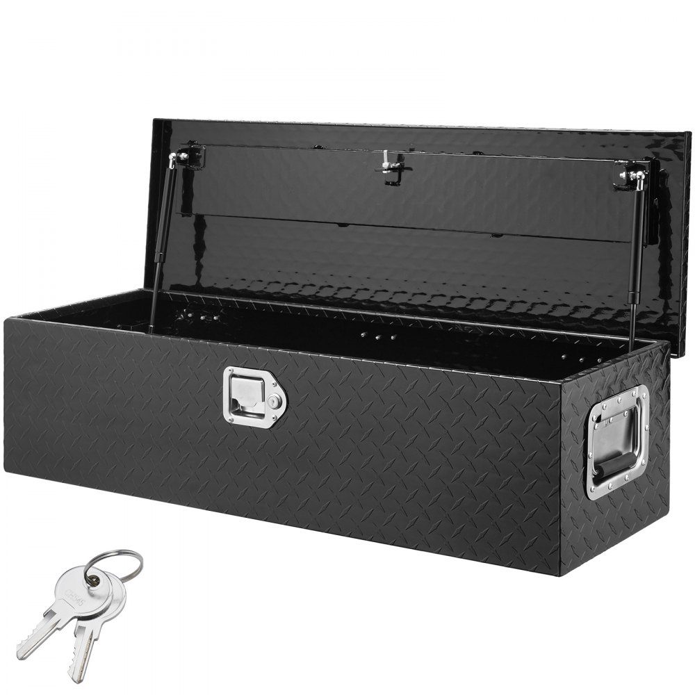990 x 330 x 254mm Truck Bed Tool Box Lockable 83L Truck Box Tool Box Storage Tool Box 39kg Load Tool Box Organizer for RV Car Black