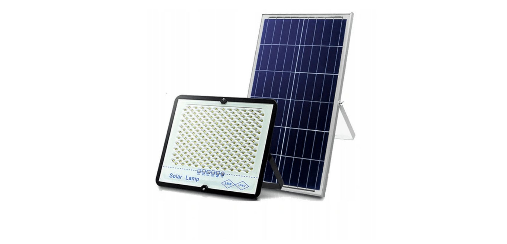 Solarlampe 400W Strahler mit Dämmerungssensor und Fernbedienung XXL Starterset
