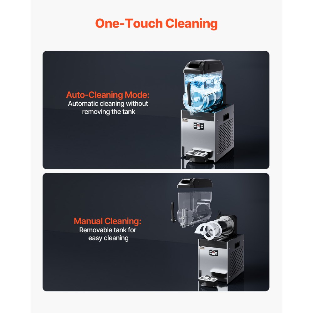 Machine à crème glacée commerciale Slush Machine à réservoir unique de 12 L pour boissons glacées, machine à crème glacée Slush en acier inoxydable de 48 tasses avec clavier Machine à crème glacée molle pour les fêtes Restaurants Cafés Bars Noir Machine à crème glacée commerciale Slush Machine à réservoir unique de 12 L pour boissons glacées, machine à crème glacée Slush en acier inoxydable de 48 tasses avec clavier Machine à crème glacée molle pour les fêtes Restaurants Cafés Bars Noir