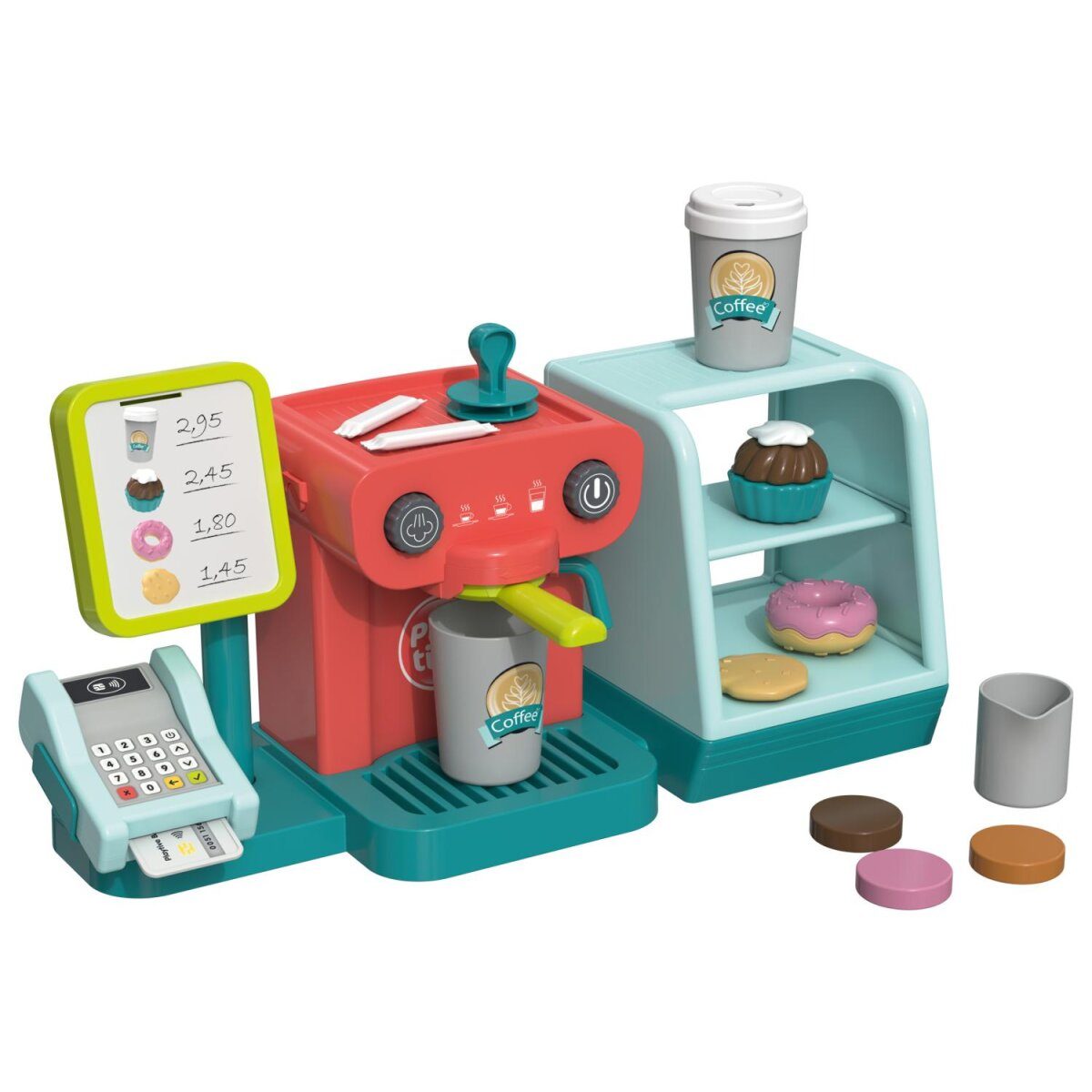 Spielerische Spielzeugkasse / Café-Shop