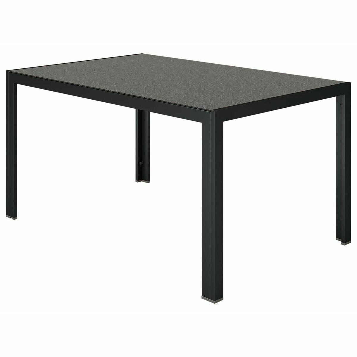 Table de jardin aluminium plateau réversible noir