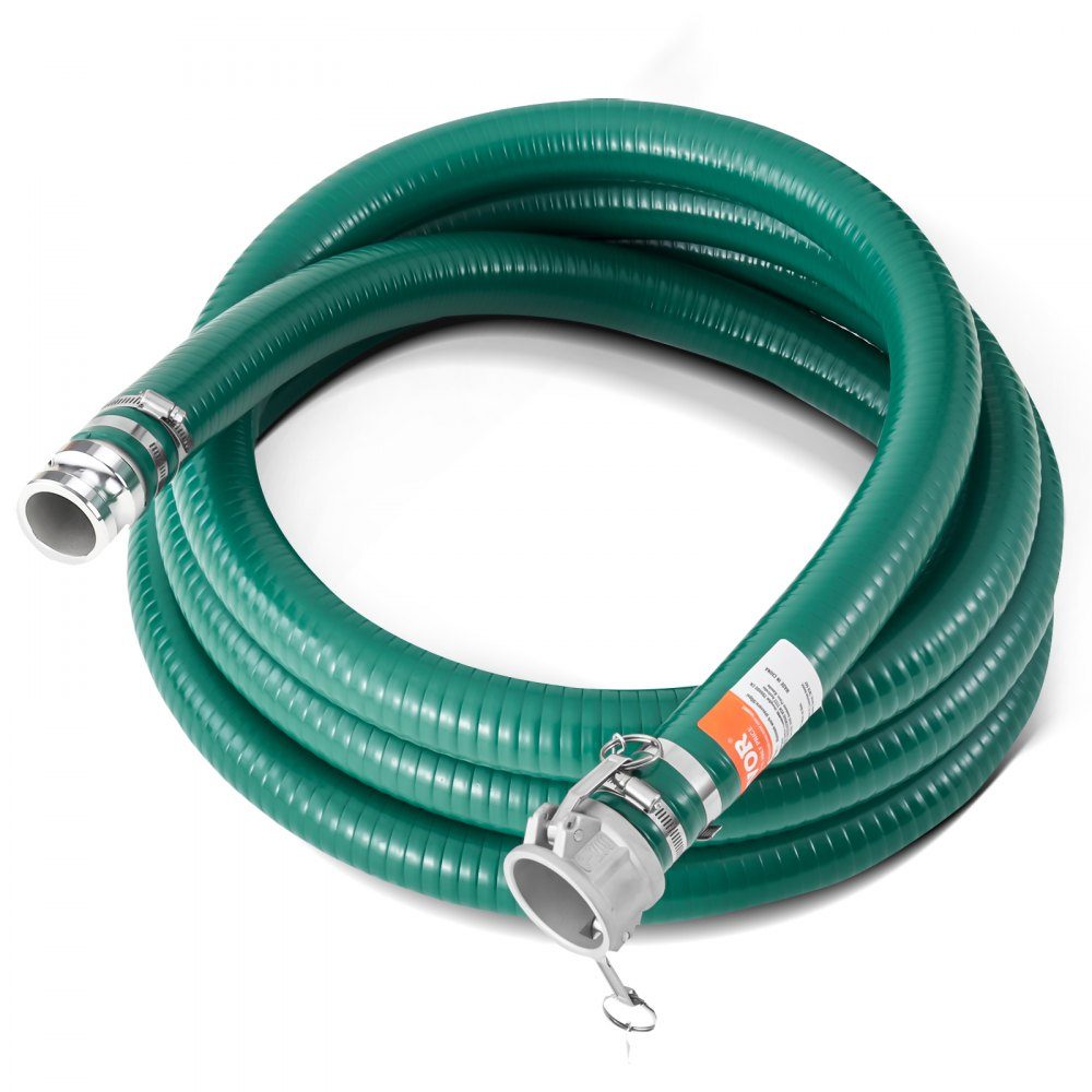 50.8mm x 6.1m suction hose, pump hose with camlock connectors and aluminum connectors, suitable for various pumps, wastewater treatment, water transportation and other purposes