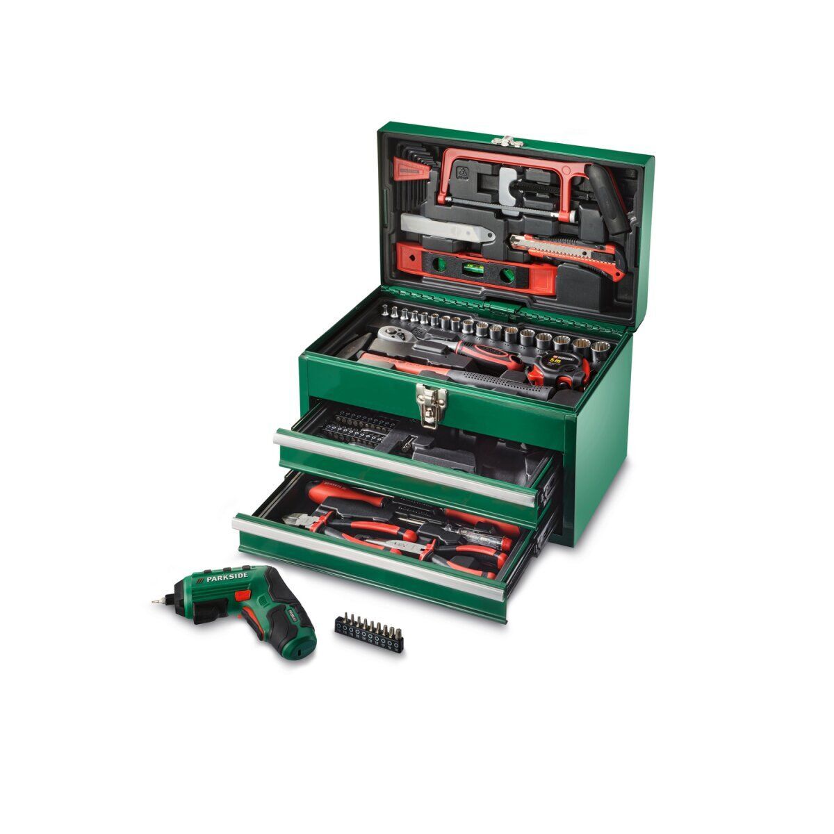 Mallette à outils PARKSIDE® avec visseuse sans fil »PWBM A1«, 92 pièces Mallette à outils PARKSIDE® avec visseuse sans fil »PWBM A1«, 92 pièces
