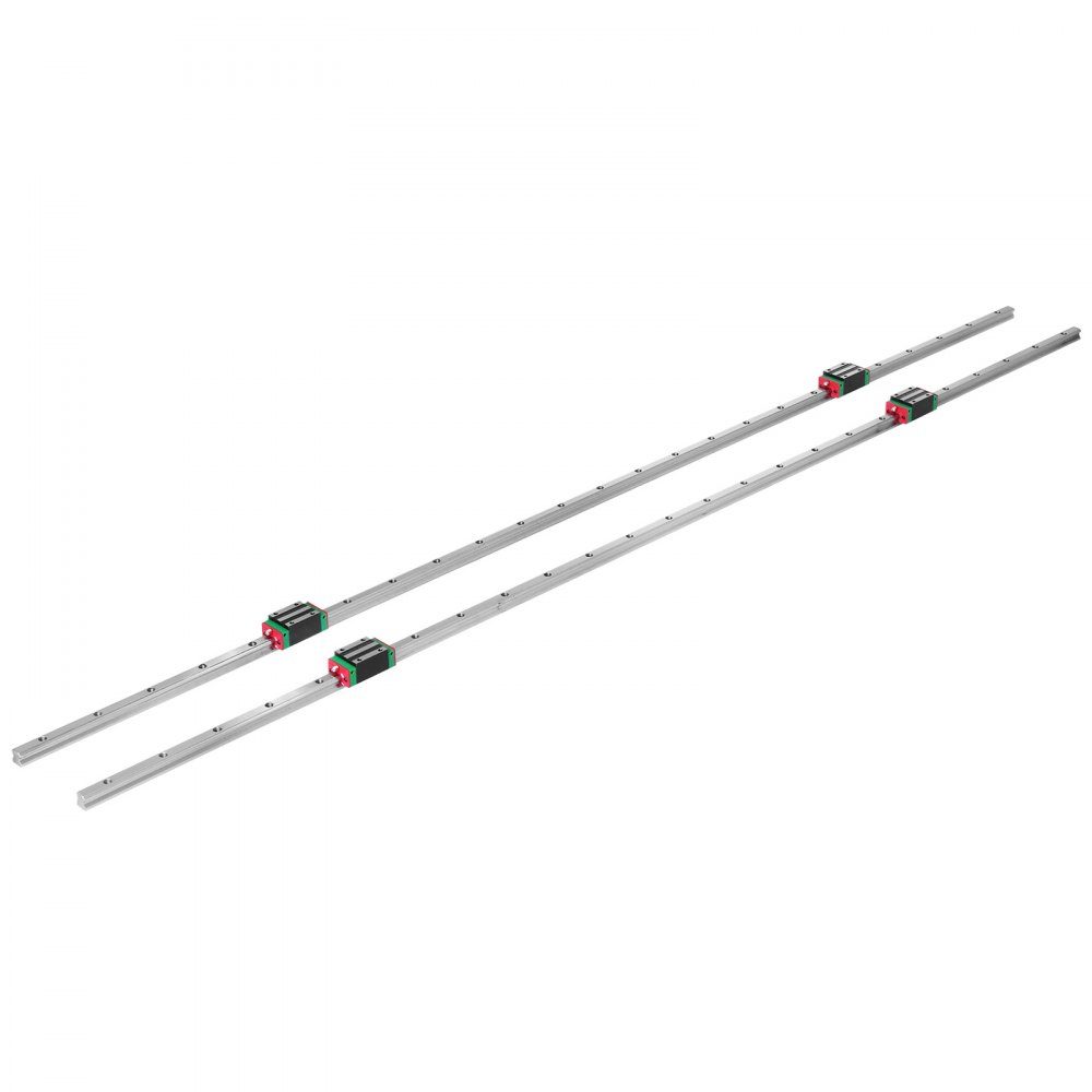 Rail linéaire 15CA, jeu de glissières à roulement linéaire avec 2 arbres de rail 20 de 1500 mm et 4 blocs de patins de roulement