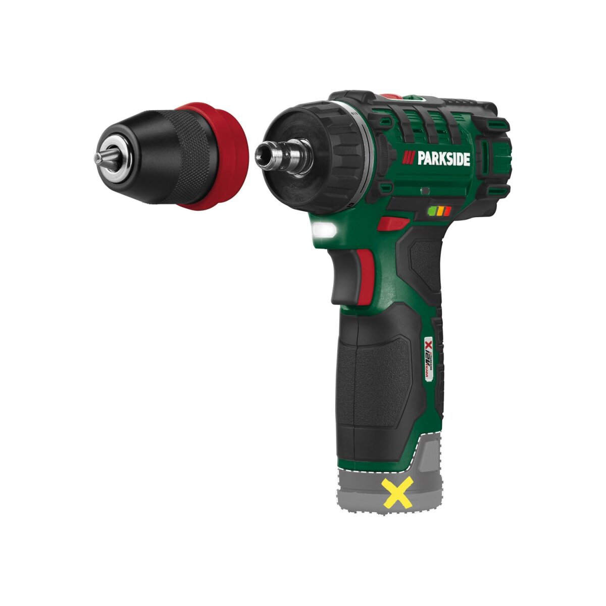 Wiertarko-wkrętarka akumulatorowa PARKSIDE® PBSA 12 E4, 12 V Wiertarko-wkrętarka akumulatorowa PARKSIDE® PBSA 12 E4, 12 V