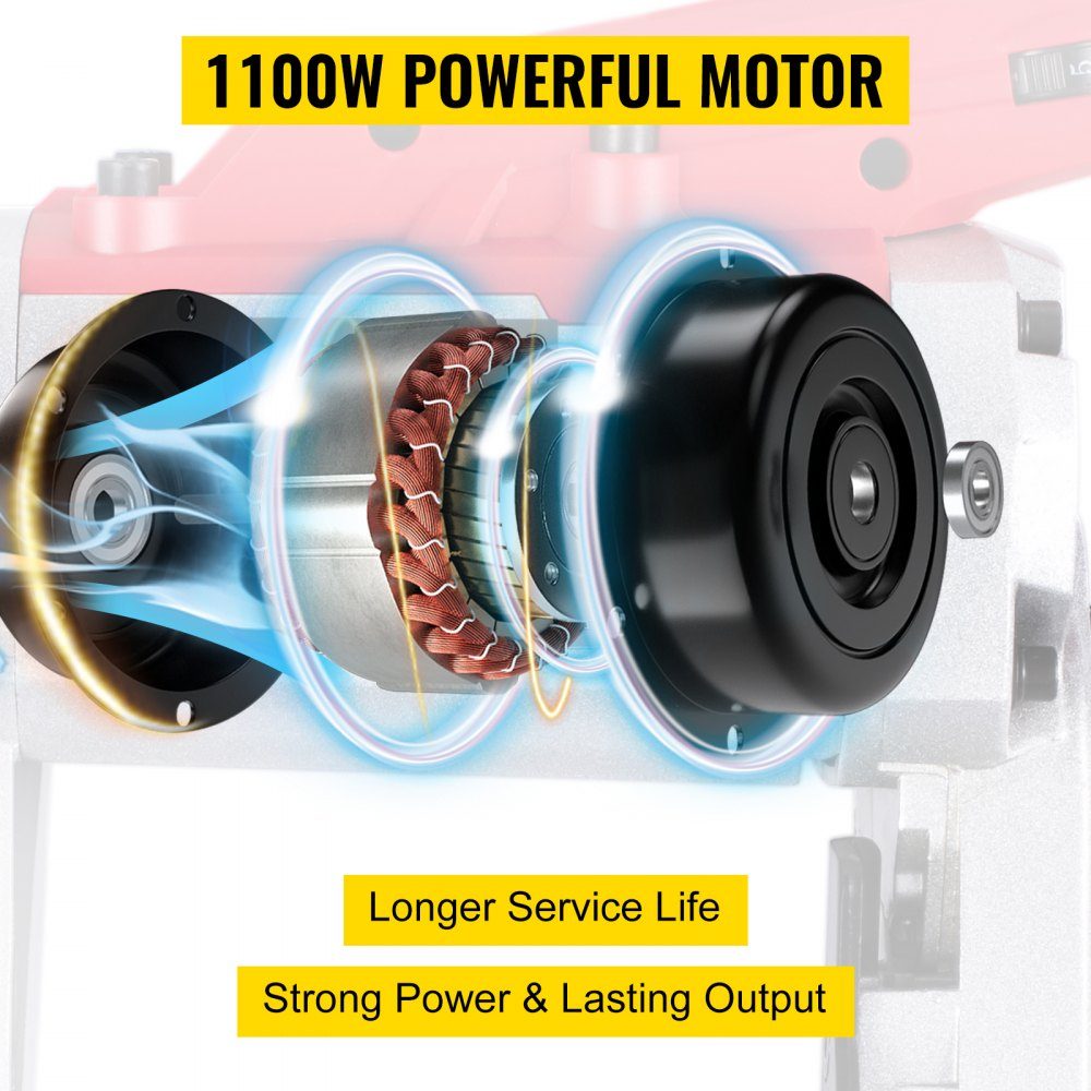 Bandsäge, 5 Zoll Schnittgröße, 1100 W, 10 A, Stahlbandsäge, Bandsäge mit 5 Zoll maximaler Schnittkapazität (ohne Sockel), 54 Zoll – 472,4 Fuß pro Minute, Geschwindigkeitsskala, Metallbandsägemaschine