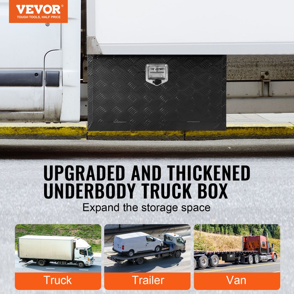 Truckbox Tool Box, Underbody Trailer Box, Tool Box 760x432x457mm Pickup Storage Box, Aluminum Alloy, 30kg Heavy Duty Tool Box, Lockable Storage Box Truckbox Tool Box, Underbody Trailer Box, Tool Box 760x432x457mm Pickup Storage Box, Aluminum Alloy, 30kg Heavy Duty Tool Box, Lockable Storage Box
