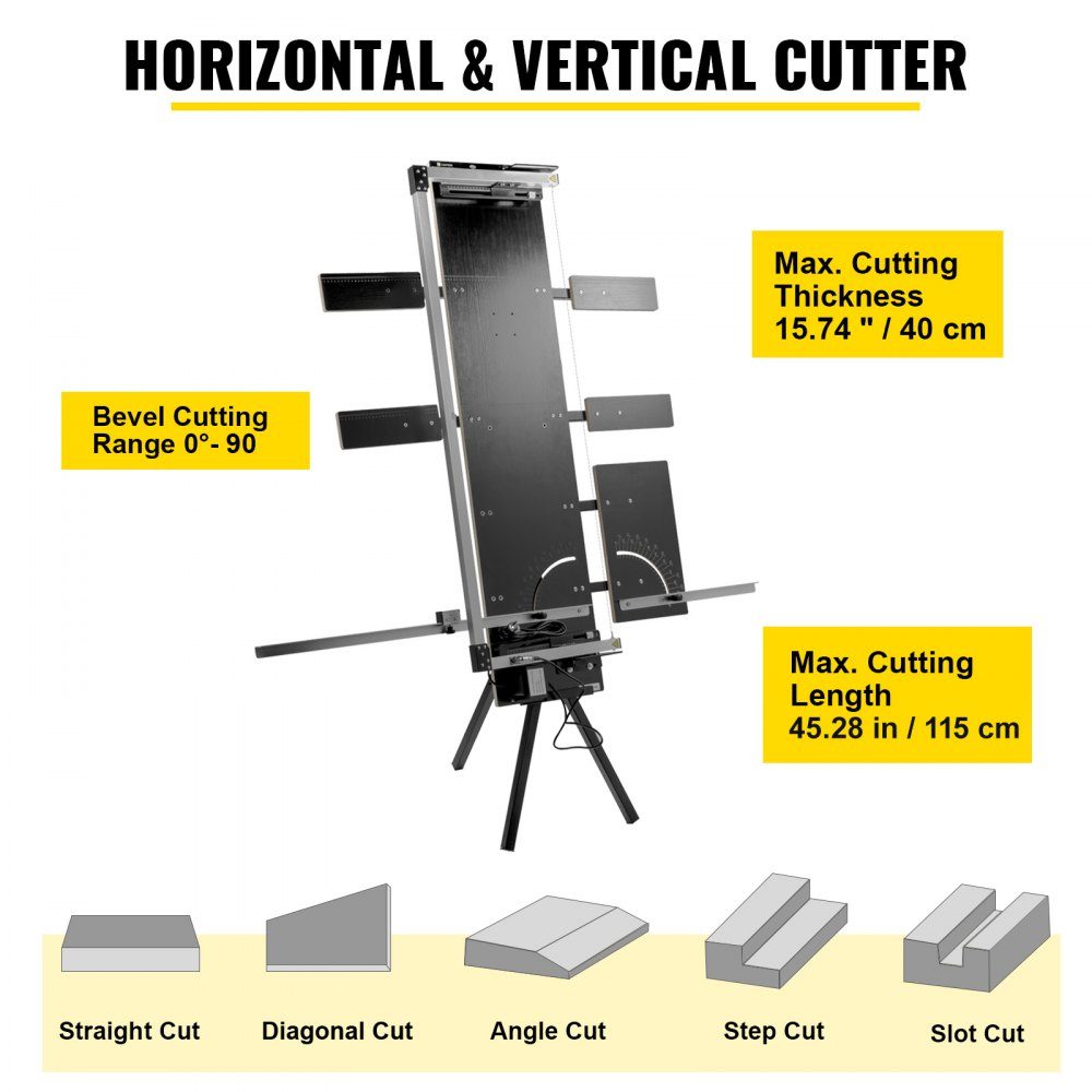 Styrofoam Cutter, 200W Aluminum Alloy Foam Cutter, Nickel Chrome Alloy Styrofoam Cutter, 42V Output Voltage, Cutting Length 127cm, Grooving Machine for Professionals, DIY, 179 x 42 x 15cm