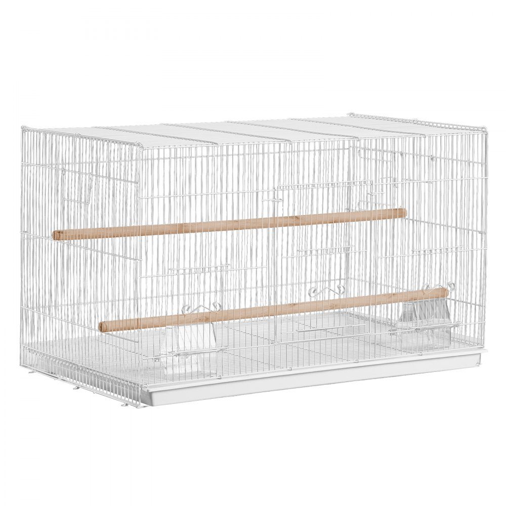 Vogelkäfig, 760x460x455mm Metallkäfig für kleine Papageien, Kanarienvögel, Nymphensittiche, Turteltauben, Finken, Wellensittiche, Sittiche, Vogelhaus für unterwegs mit Griff & Sitzstangen