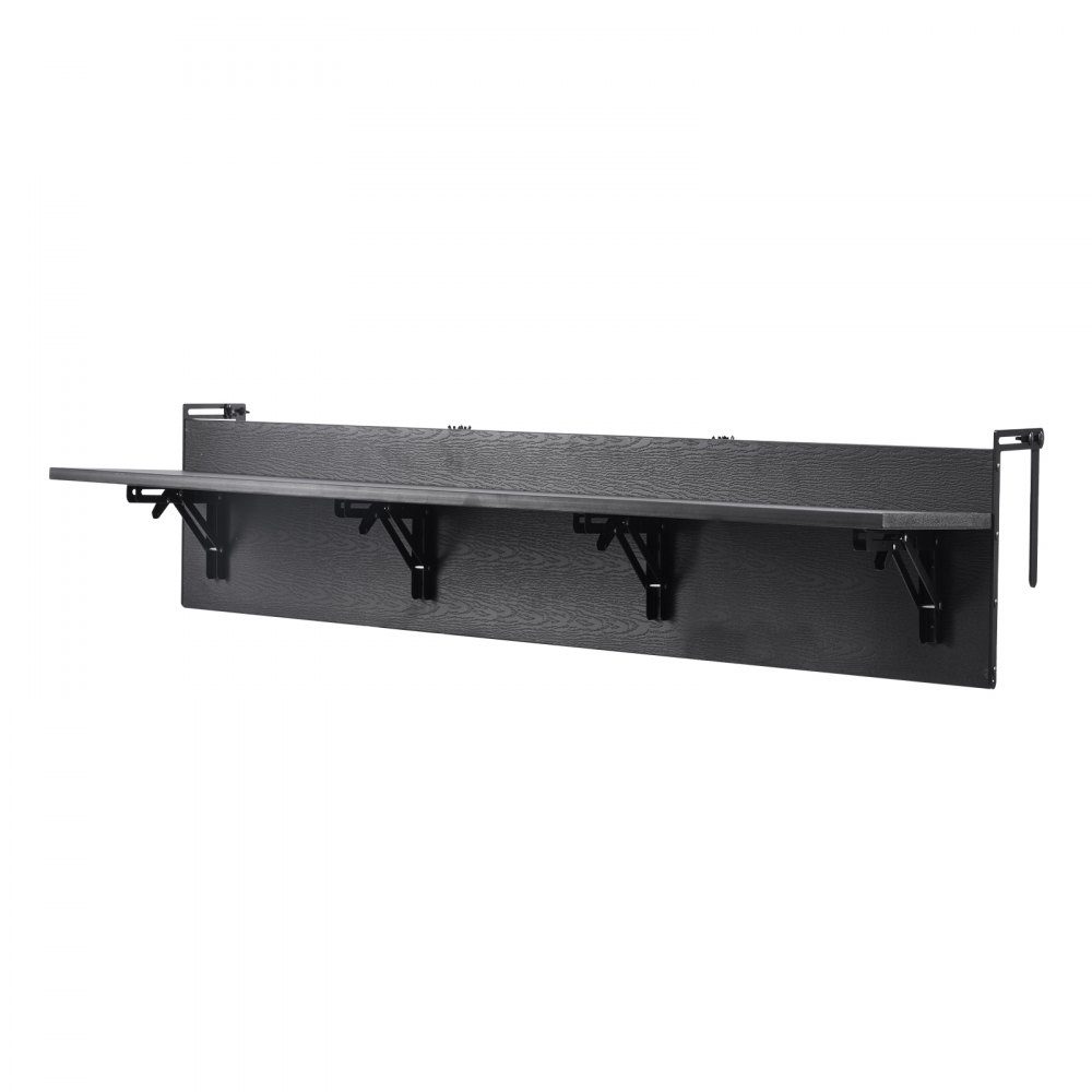 Balkontisch, 1500 x 300 mm, klappbarer Balkon-Hängetisch, Klapptisch für den Außenbereich, 22 kg Tragkraft, geeignet für Geländer von 2,54 bis 15 cm, Serviertisch für Terrasse und Deck