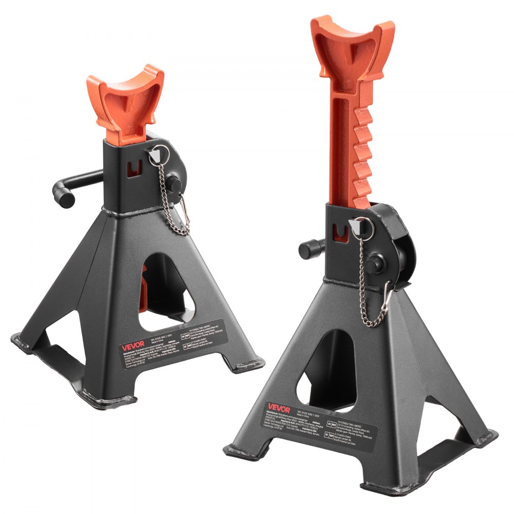 Parking Stand 3T, Jack Stand 275-415mm Height Adjustable, Steel Jack Stand with Double Locking, for Lifting SUVs, Pickups, Cars, UTVs/ATVs, 1 Pair, 190 x 180 x 275mm