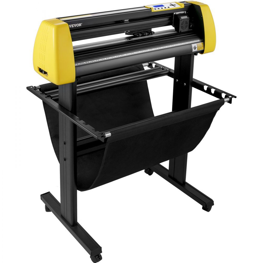 Vinyl-Schneidemaschine, 870 mm maximaler Papiervorschub-Schneideplotter, automatischer Kamera-Konturschneide-LCD-Bildschirmdrucker mit Ständer, einstellbarer Kraft und Geschwindigkeit