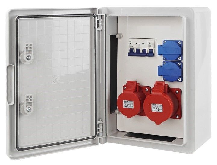 Schaltanlage Elektro-Wandverteiler 1x 16A / 1x 32A / 2x230V Komplettset Baustromverteiler