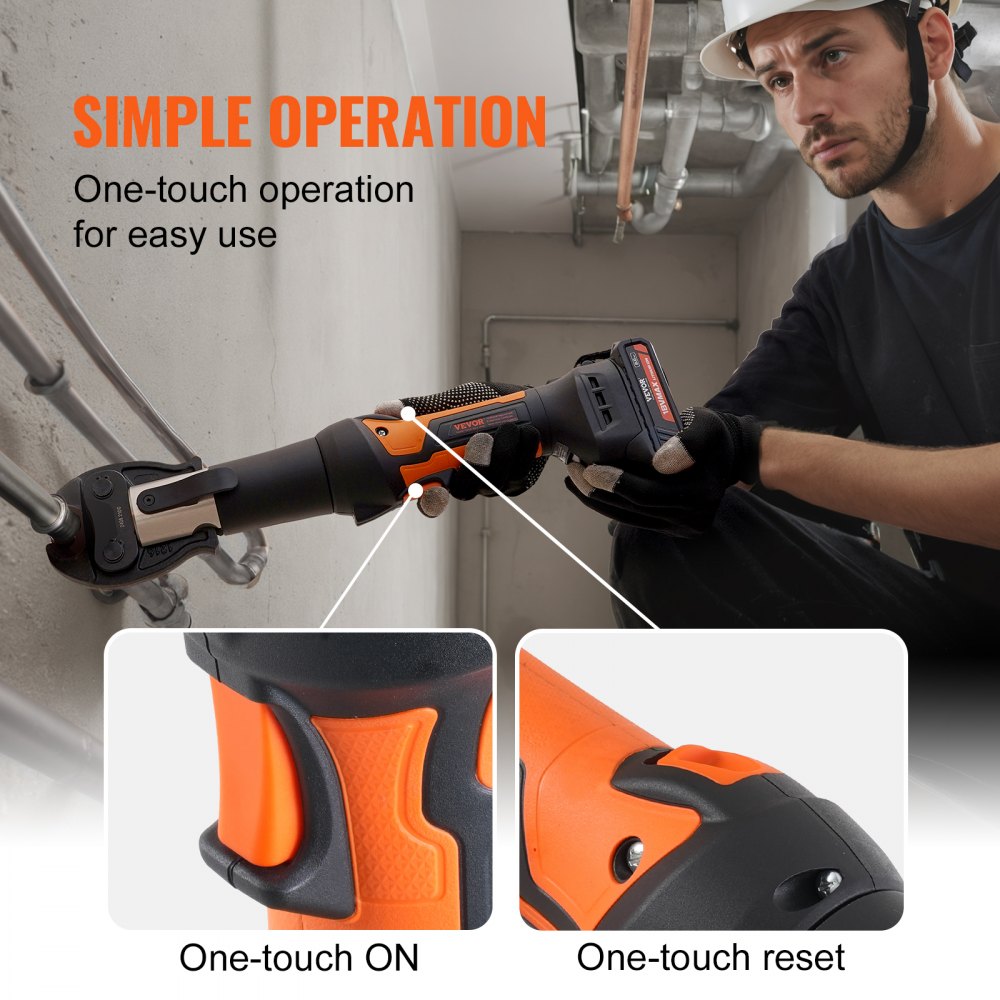 Ensemble d'outils de pressage et de batterie, pince à presser les tuyaux, outil de sertissage de tuyaux électrique avec mâchoires M15, M22, M28, ensemble d'outils de pressage avec 2 batteries 18 V 2,0 Ah, chargeur rapide et sac de transport