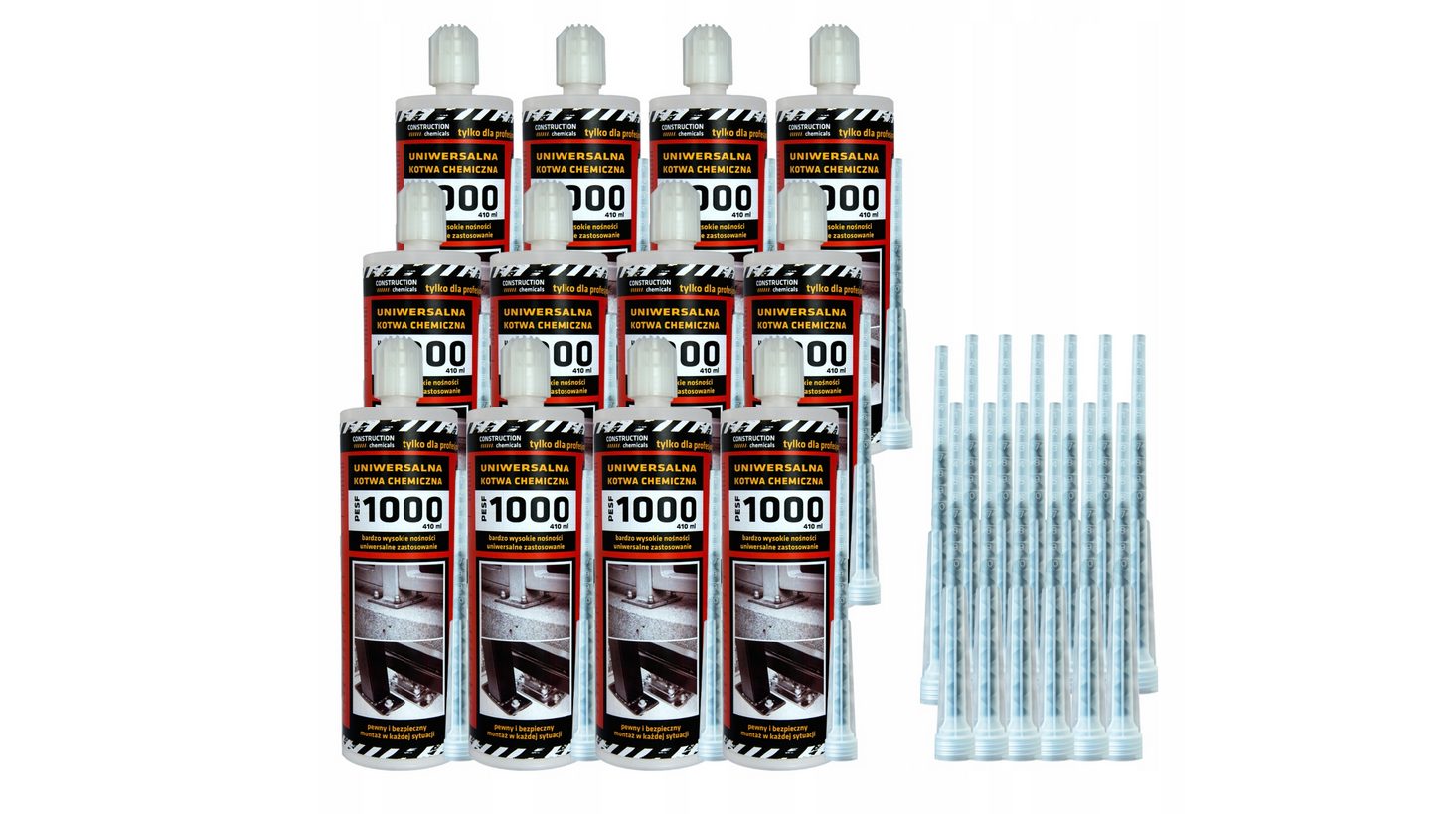 Ensemble robuste de chimie de chevilles de mortier composite de mortier d'injection de 12x410 ml
