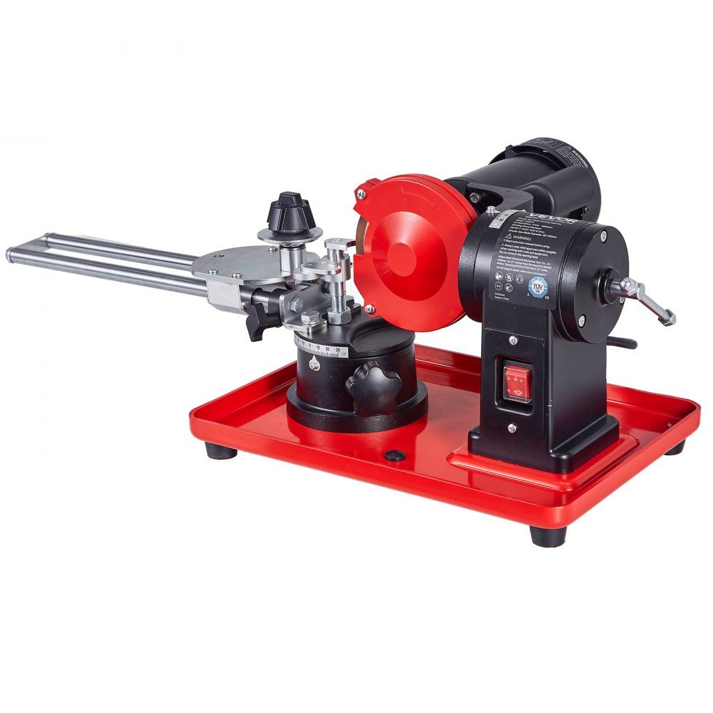 Affûteur de lame de scie 370 W, meuleuse de lame de scie circulaire 2890 tr/min avec meule de 125 mm, machine d'affûtage électrique avec angle de réglage pour lames de scie de 80 à 700 mm, affûteuse de lame de scie pour le travail du bois – Réf. HT-23548