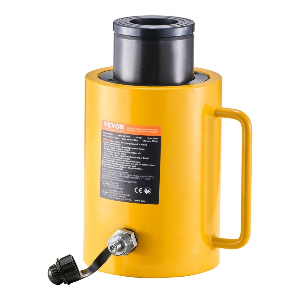60T 2 Inch Hydraulic Cylinder Jack Hollow Single Acting Hydraulic Cylinder 50mm Hydraulic Lift Cylinder for Rigger Manufacturer (60T 2 Inch Hollow)