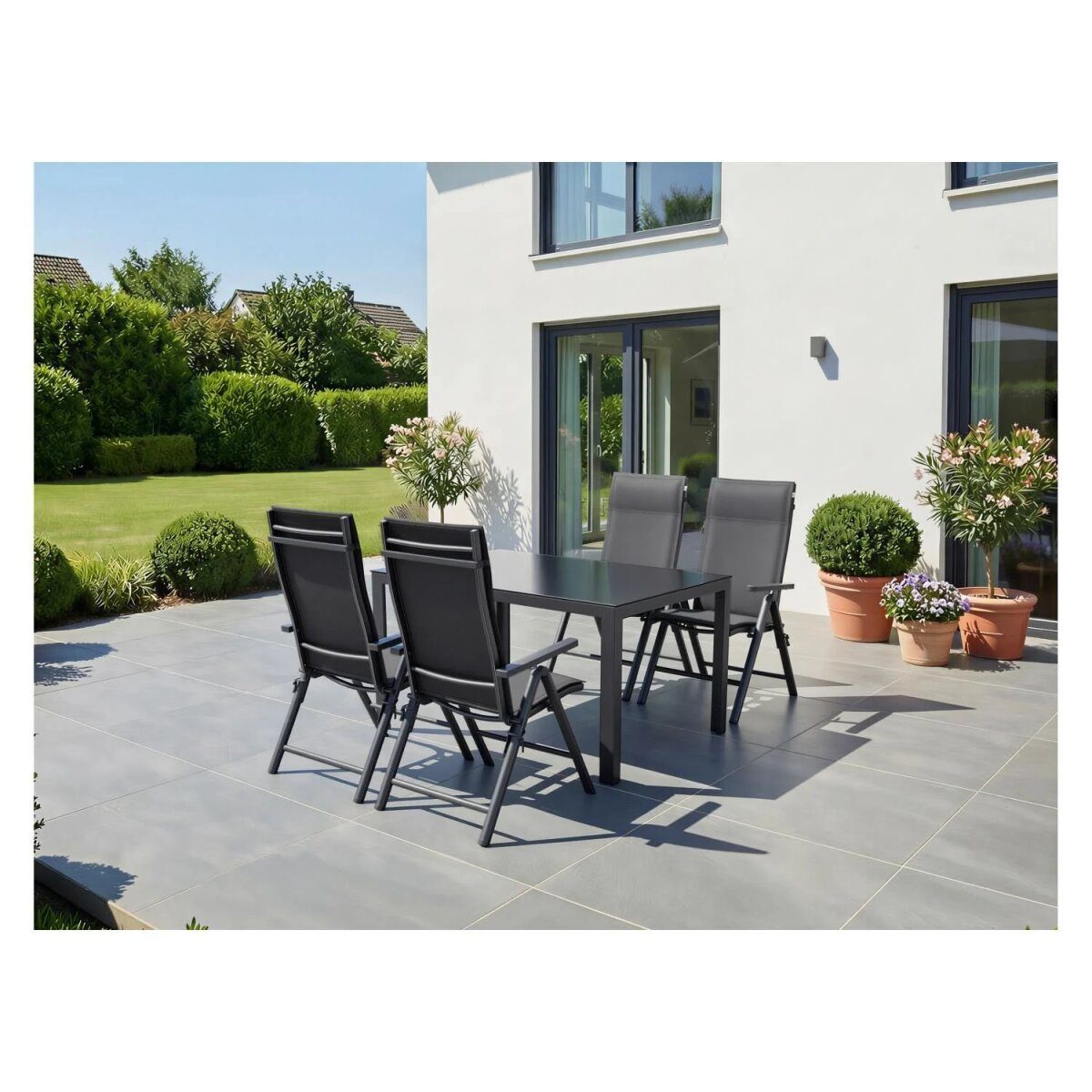 LIVARNO® Alu-Klappstuhl „Houston“ anthrazit, 2-teilig