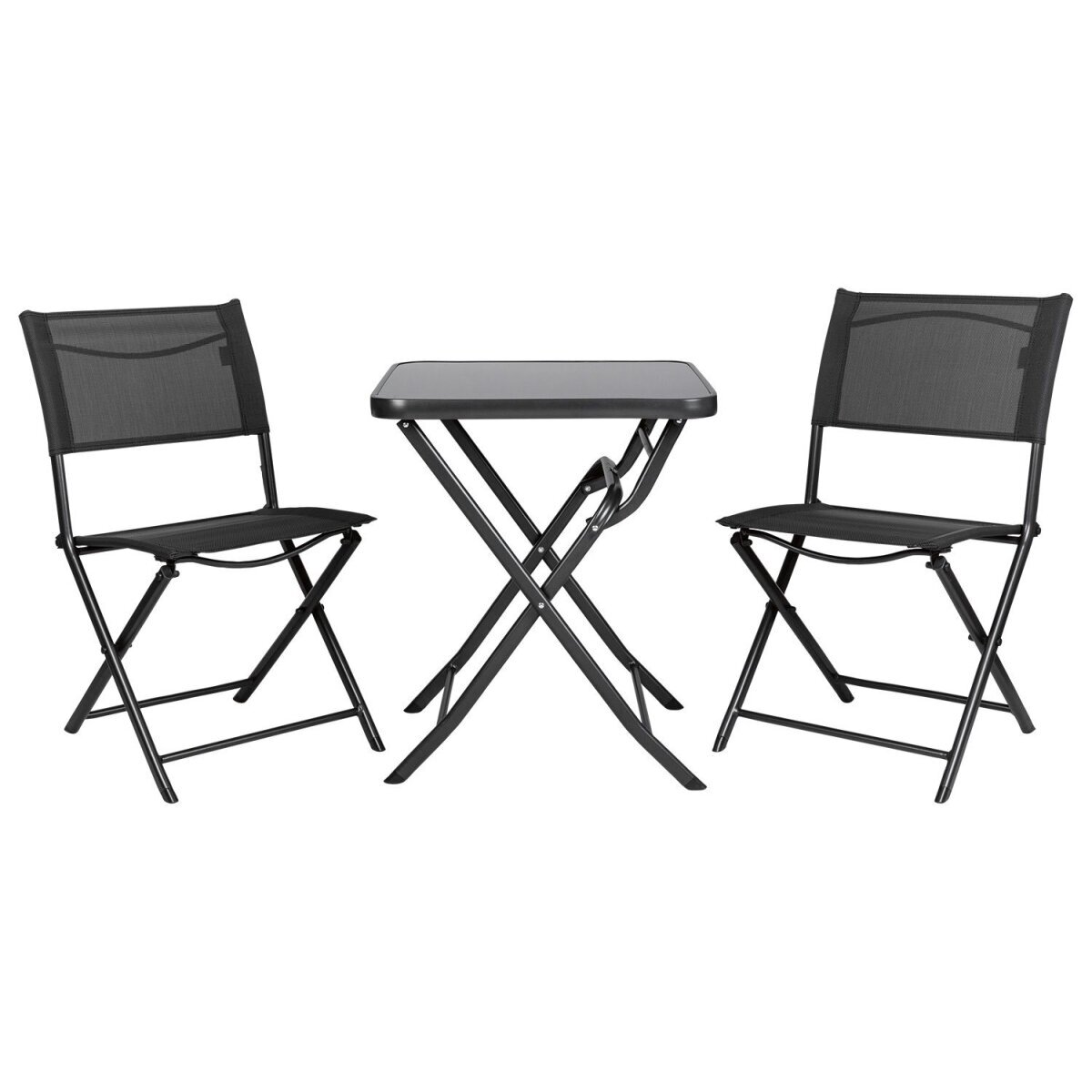 Aluminiowy zestaw balkonowy FLORABEST® Houston, 3-częściowy, czarny Aluminiowy zestaw balkonowy FLORABEST® Houston, 3-częściowy, czarny