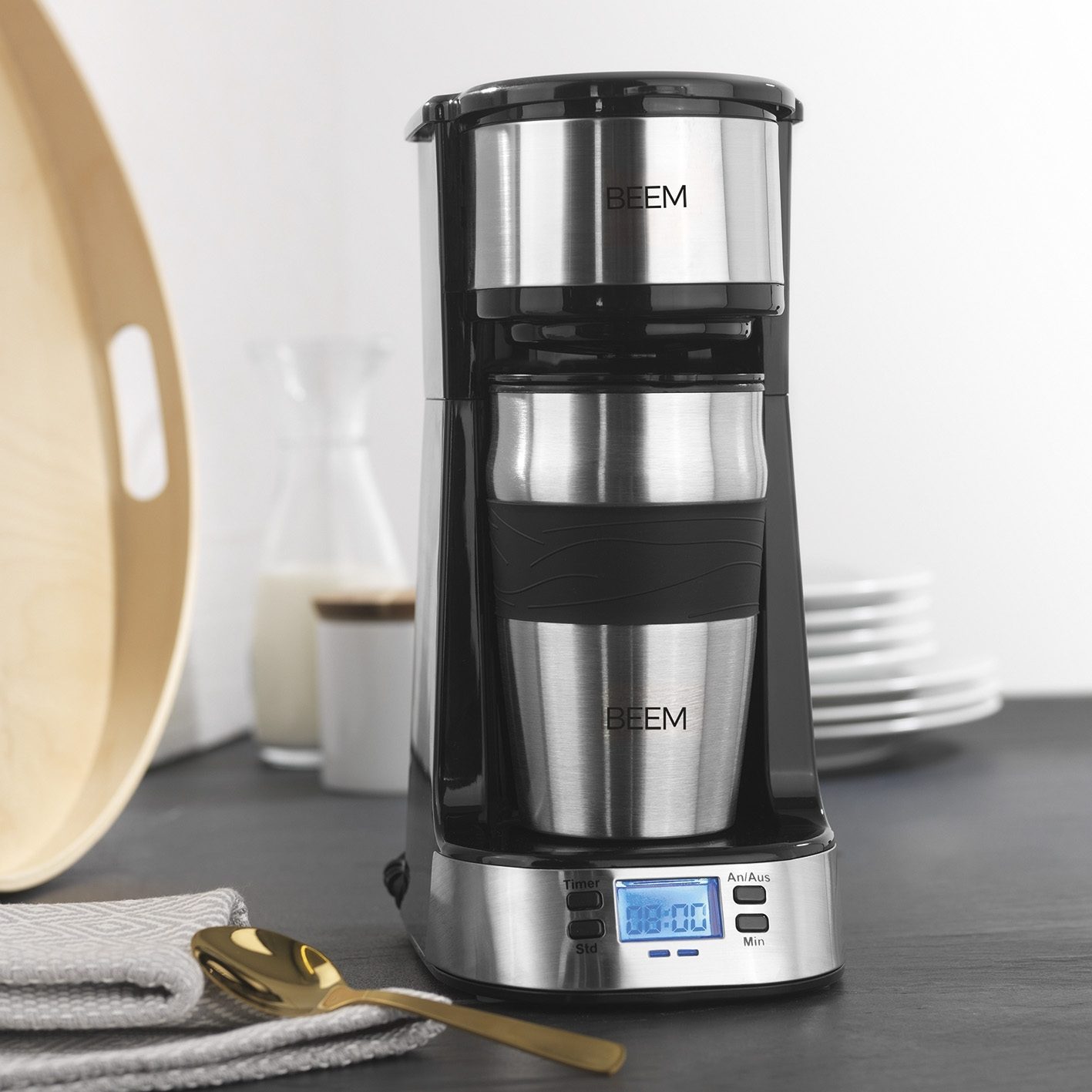 Filter Coffee Machine Coffee Machine To Go Thermo Mug Timer Single Home Office