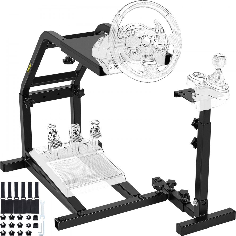 Racing simulator steering wheel stand for Logitech G29, G27, G25 Racing Wheel Pro, stand, wheel and pedals, wheel stand not included