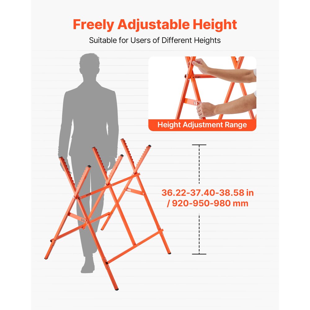 Sägeböcke mit Kettensägenhalter, 117,9 kg, Holzsägebock höhenverstellbar, Sägerahmen, Sägehilfe mit rutschfesten Fußpolstern, Kettensägenbock, Holzarbeiten, Tischler & Bauunternehmer Sägeböcke mit Kettensägenhalter, 117,9 kg, Holzsägebock höhenverstellbar, Sägerahmen, Sägehilfe mit rutschfesten Fußpolstern, Kettensägenbock, Holzarbeiten, Tischler & Bauunternehmer