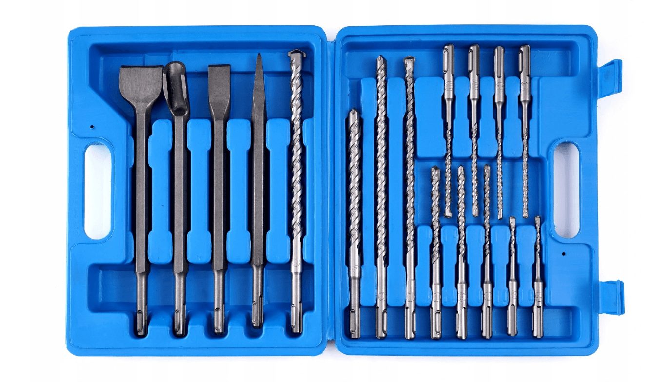 #SALE# SDS+ drill and chisel set in case