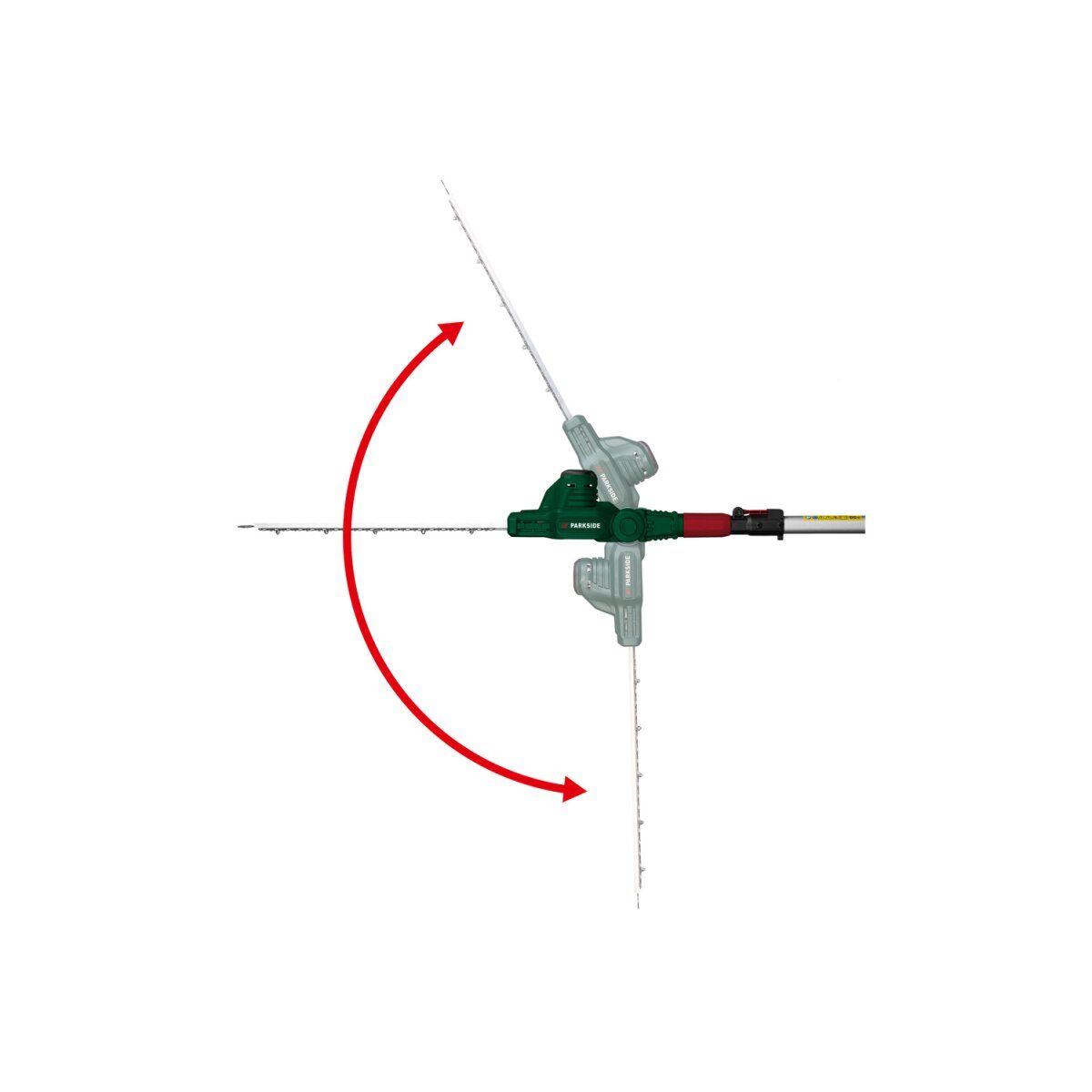 PARKSIDE® 20V Akku-Teleskop-Heckenschere PTHSA 20-Li C4 (ohne Akku und Ladegerät), mit Tragegurt