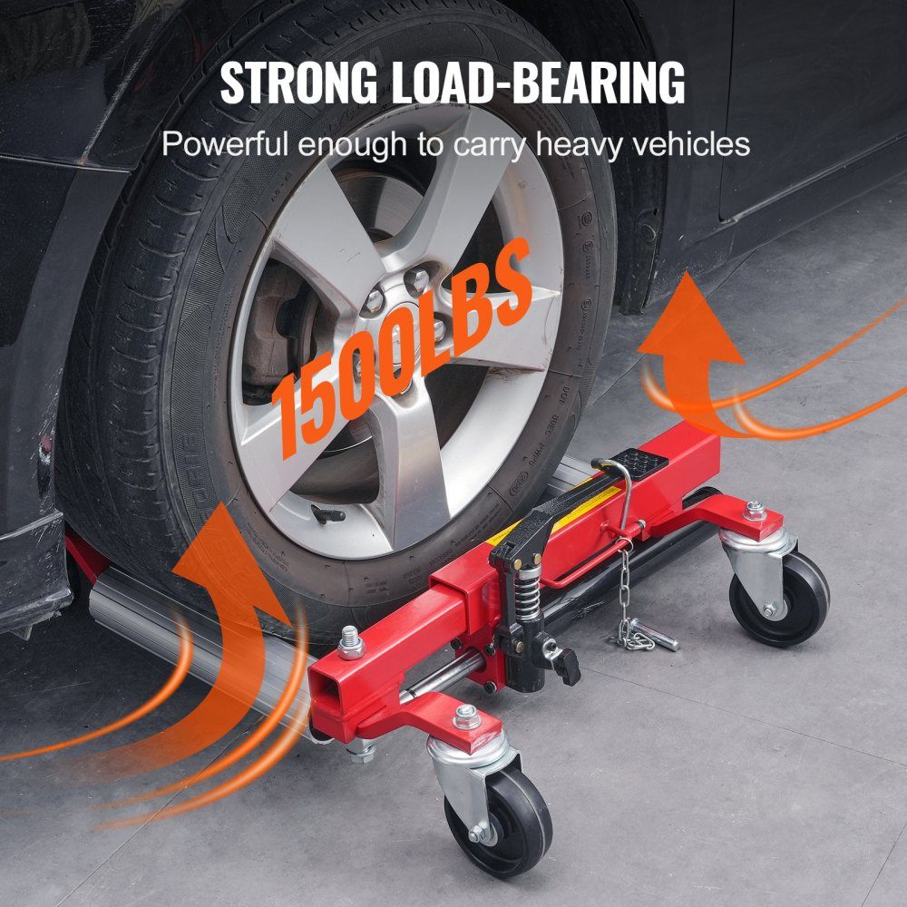Wheel Car Tire Jack, Max Load Capacity: 680kg, Car Jack with 360° Rotating Wheels, Heavy Duty Hydraulic Car Jack for Vehicle Positioning for Car Repair