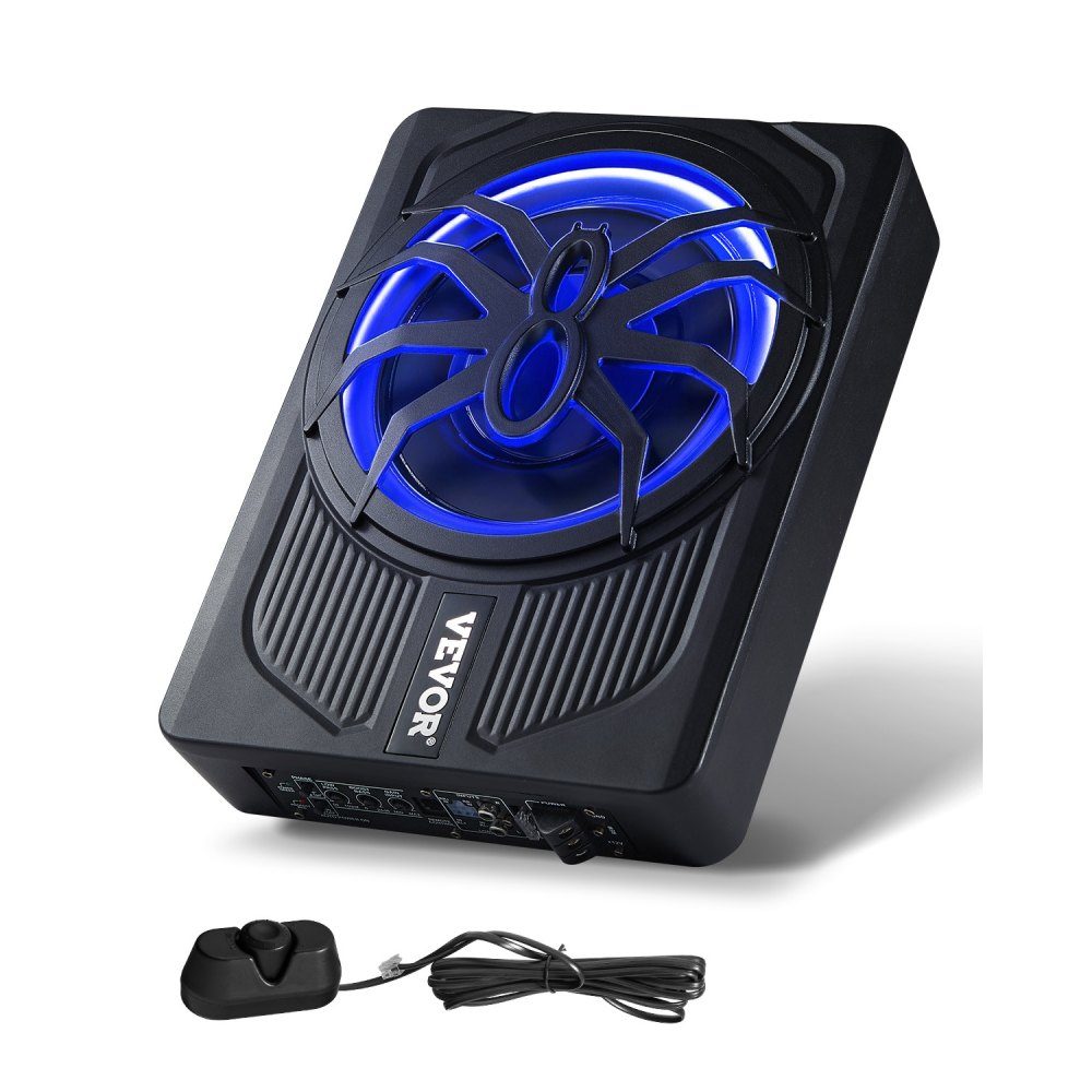Subwoofer samochodowy pod siedzeniem 440 W 254 mm Smukły subwoofer samochodowy pod siedzeniem z wbudowanym wzmacniaczem, wejściem wysokiego/niskiego poziomu i regulacją głośności dla SUV-ów Ciężarówki
